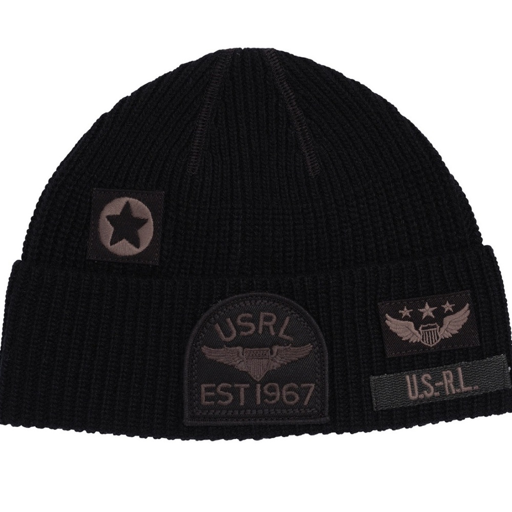Polo by Ralph Lauren Black Knit Beanie